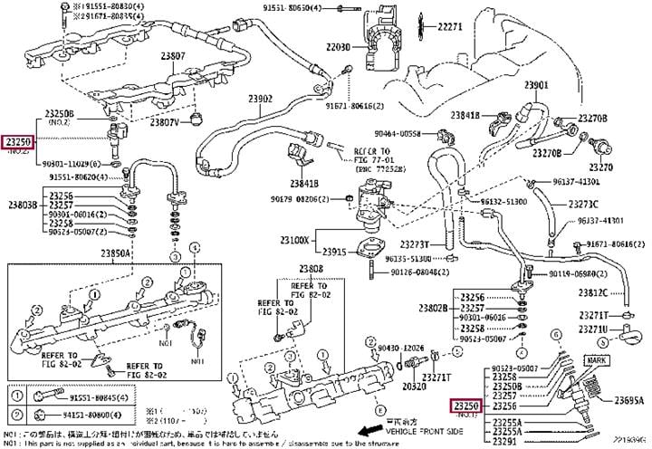2320931070 Toyota Форсунка топливная