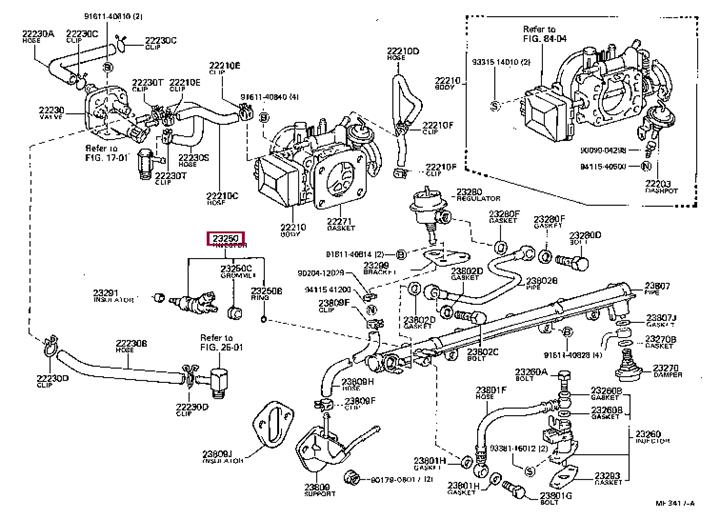 2320943010 Toyota Форсунка топливная