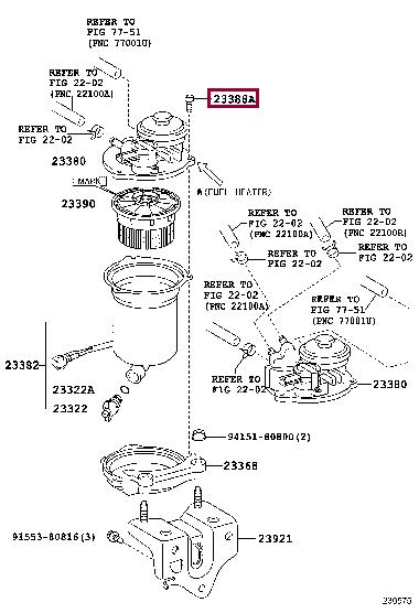 Toyota 23388-51020 Болт 2338851020: Приваблива ціна - Купити в Україні на EXIST.UA! 2338851020 Toyota Болт