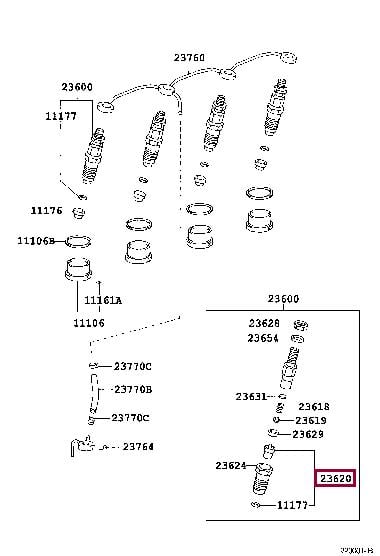 2362069105 Toyota Распылитель форсунки