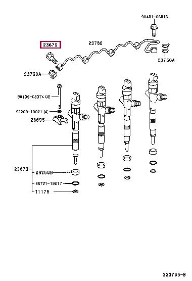 Toyota 23679-0R010 Болт 236790R010: Приваблива ціна - Купити в Україні на EXIST.UA! 236790R010 Toyota Болт