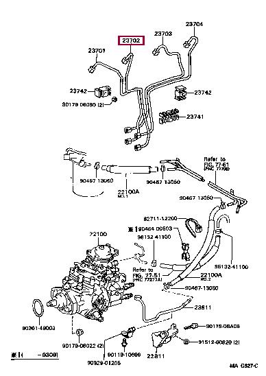 2370267021 Toyota Шланг топливный