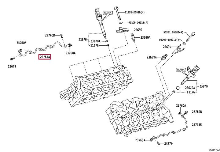 2376151010 Toyota Шланг топливный