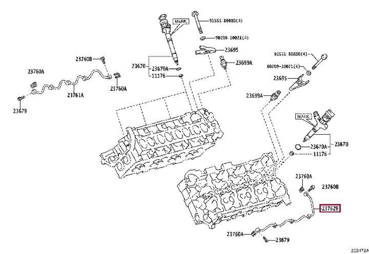 2376251010 Toyota Шланг топливный