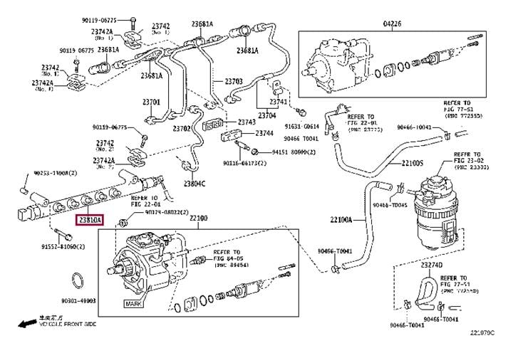 2381030100 Toyota Рампа топливная