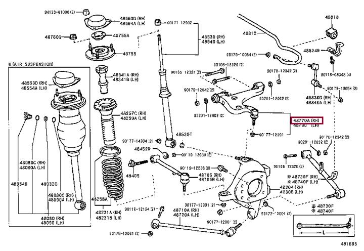 Toyota 48770-59065 Рычаг подвески 4877059065: Отличная цена - Купить в Украине на EXIST.UA! 4877059065 Toyota Рычаг подвески