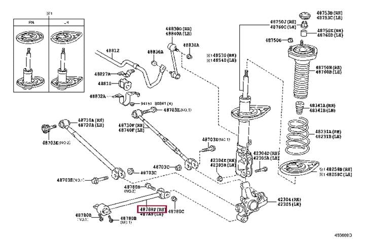Toyota 48780-33070 Важіль підвіски 4878033070: Приваблива ціна - Купити в Україні на EXIST.UA! 4878033070 Toyota Важіль підвіски