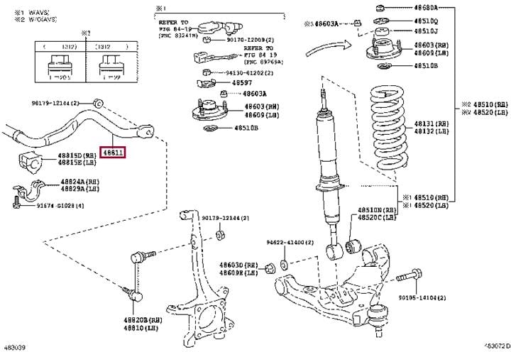 4881160320 Toyota Стабилизатор передний