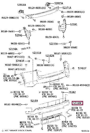 Бампер задний Toyota 52169-78010