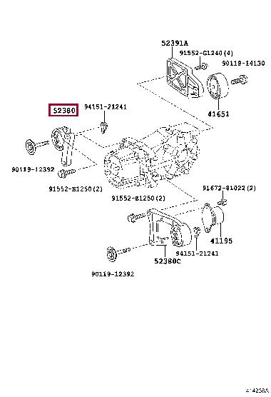 Toyota 52380-42110 Support, rear differential, no.1 5238042110: Отличная цена - Купить в Украине на EXIST.UA! 5238042110 Toyota Support, rear differential, no.1