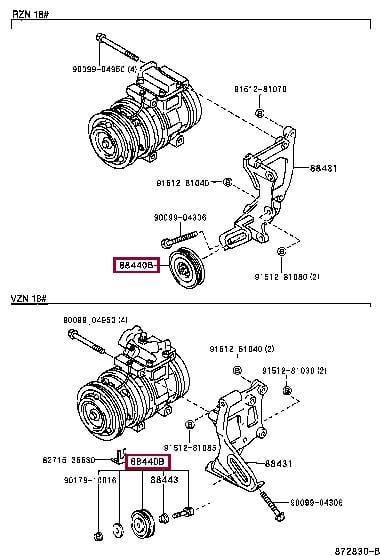 8844035060 Toyota Ролик обводной ремня поликлинового (приводного)