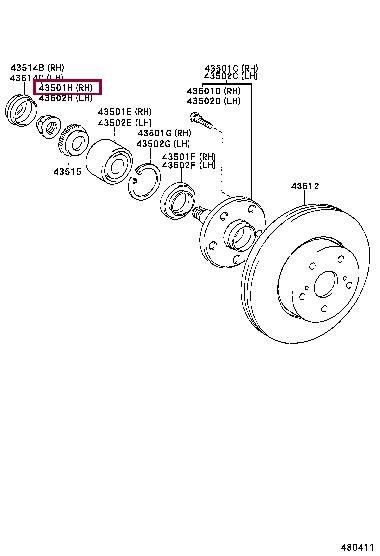9017922022 Toyota Сальник ступицы колеса
