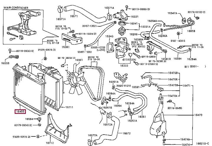 Toyota 16400-5B331 Радиатор охлаждения двигателя 164005B331: Отличная цена - Купить в Украине на EXIST.UA! 164005B331 Toyota Радиатор охлаждения двигателя