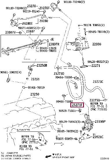 232710C011 Toyota Шланг топливный