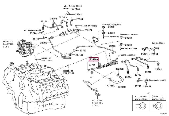 238200W010 Toyota Рампа топливная