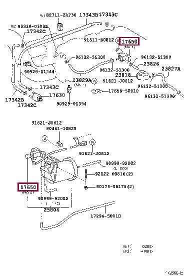 2586050100 Toyota Клапан адсорбера парів палива