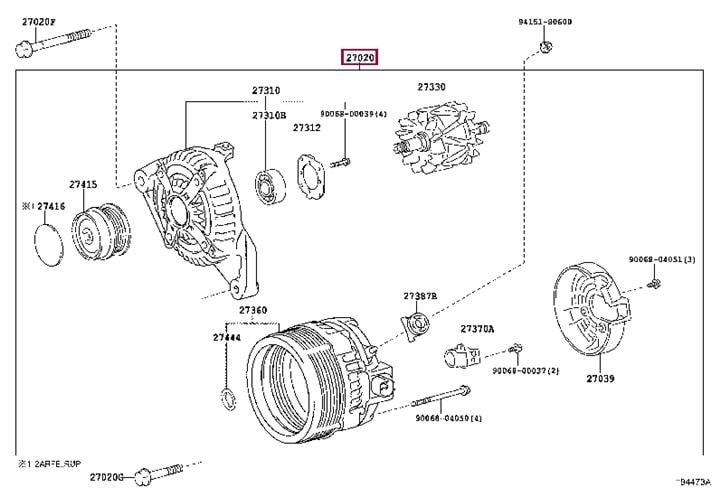 Toyota 27060-0V200 Генератор 270600V200: Приваблива ціна - Купити в Україні на EXIST.UA! 270600V200 Toyota Генератор