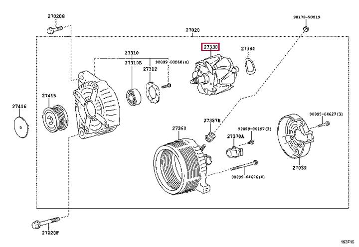 273300Y150 Toyota Ротор генератора