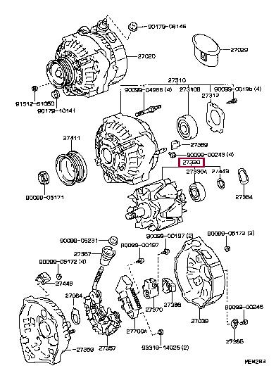 2733046090 Toyota Ротор генератора