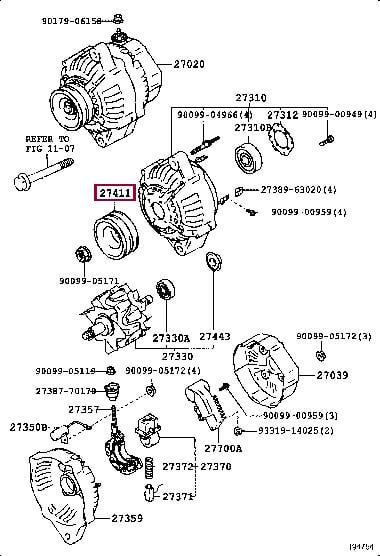 2741117030 Toyota Pulley, alternator