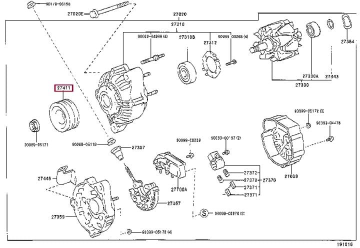 2741167060 Toyota Pulley, alternator