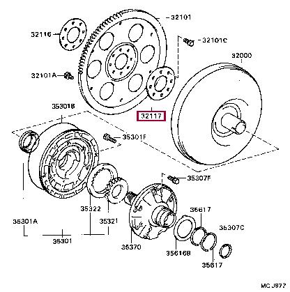 3211732010 Toyota Шайба дистанційна