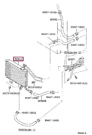 3291033070 Toyota Масляный радиатор