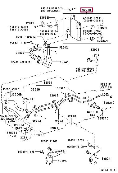 3291034020 Toyota Масляный радиатор