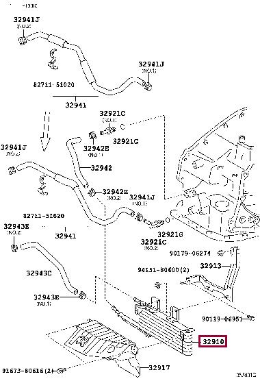 3291048150 Toyota Масляный радиатор