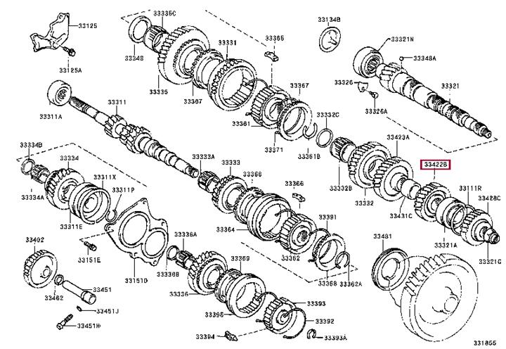 3342252040 Toyota Шестерня