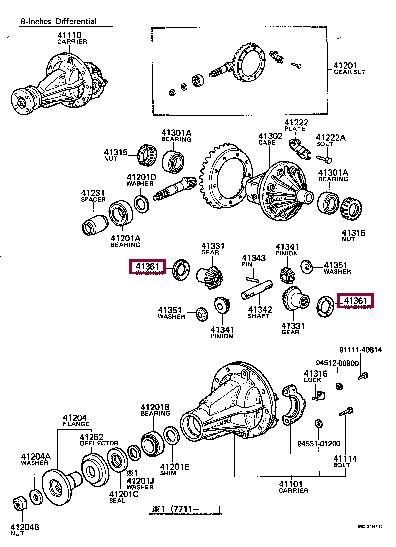 4136340021 Toyota Шайба опорная сателлитов дифференциала