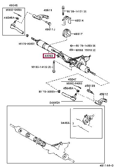4425060050 Toyota Рулевая рейка с ГУР