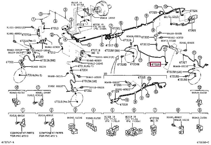 4732635130 Toyota Трубка гальмівної системи