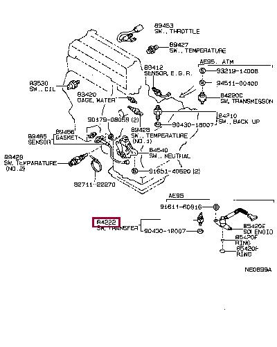 8422212010 Toyota Датчик включения заднего хода