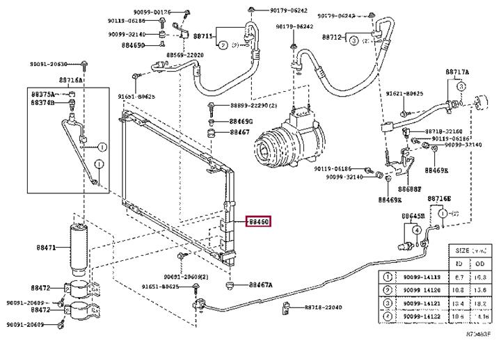 8846022540 Toyota Радіатор кондиціонера (Конденсатор)