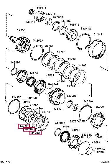 3426233010 Toyota Диск фрикционный