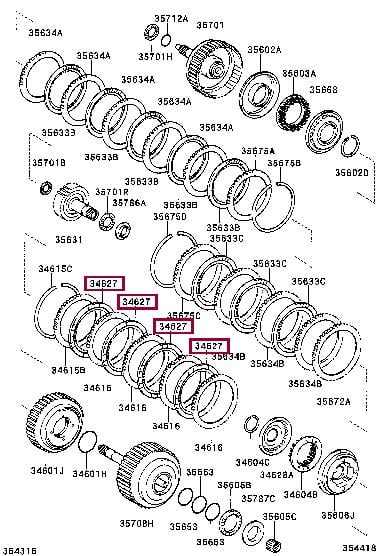 3462733010 Toyota Диск фрикционный вискомуфты АКПП