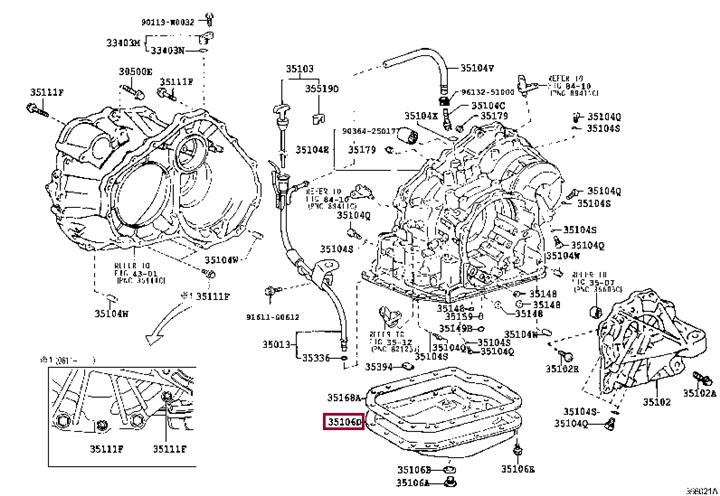3510633040 Toyota Поддон картера коробки передач