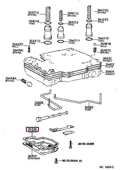 3533928020 Toyota Прокладка автоматической коробки передач (АКПП)