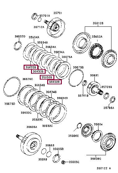 3563321010 Toyota Диск фрикционный