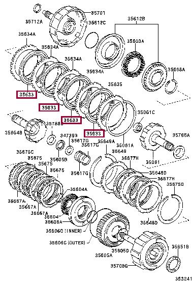 3563352020 Toyota Диск фрикционный