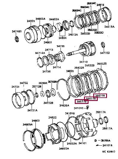 3563360060 Toyota Диск фрикционный