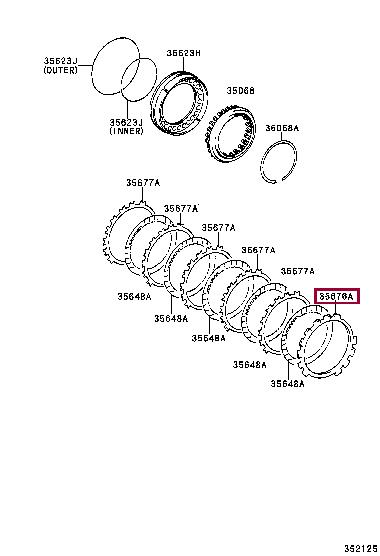 3567821050 Toyota Фланец