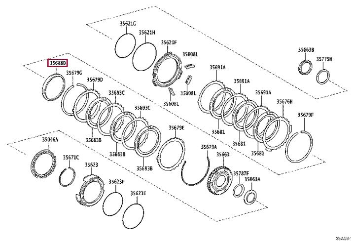 Кольцо стопорное Toyota 35688-73010