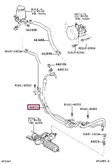 Toyota 44410-35691 Tube assy, pressure feed 4441035691: Отличная цена - Купить в Украине на EXIST.UA! 4441035691 Toyota Tube assy, pressure feed
