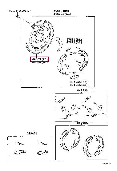 4650305010 Toyota Защита тормозного диска