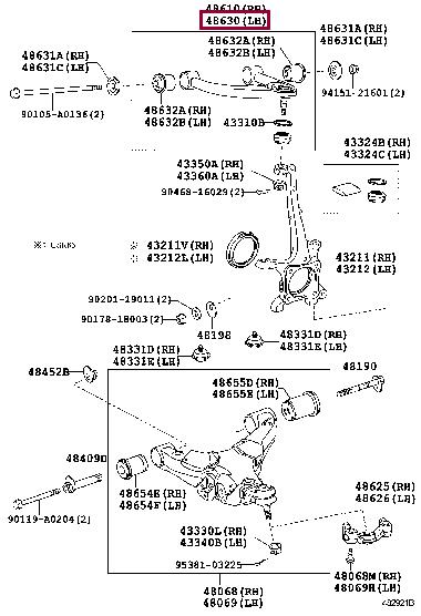 Toyota 48630-0C011 Рычаг подвески 486300C011: Отличная цена - Купить в Украине на EXIST.UA! 486300C011 Toyota Рычаг подвески