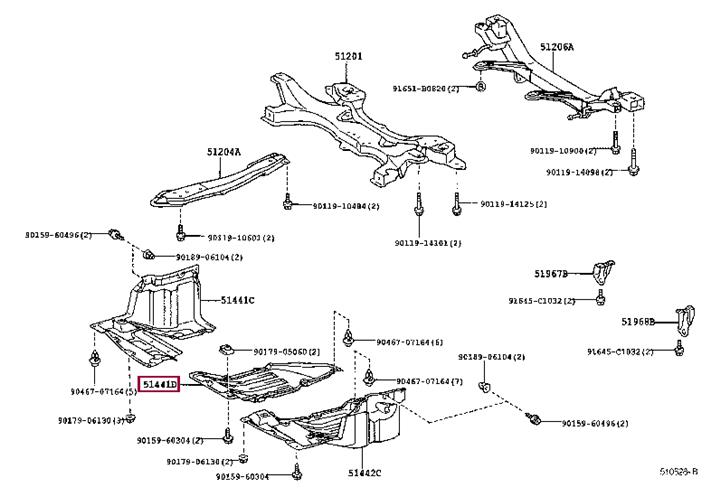 5140520060 Toyota Защита двигателя