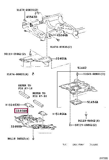 5140860030 Toyota Защита двигателя