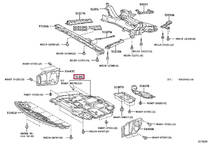 5141002170 Toyota Cover, engine under, no.1